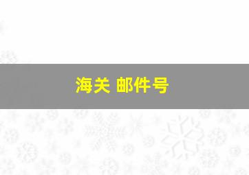 海关 邮件号